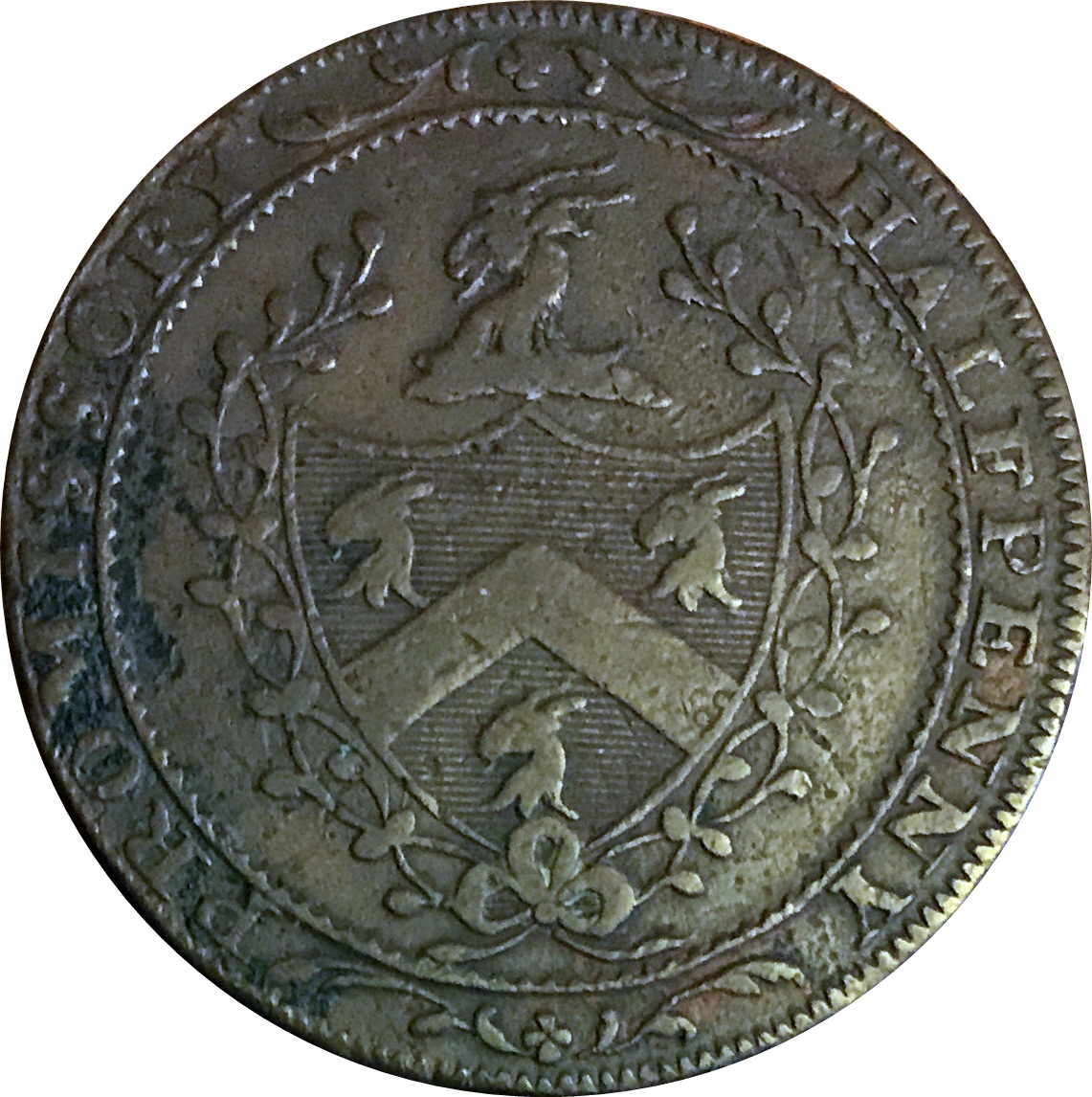½ Penny Middlesex - London / Allen’s reverse