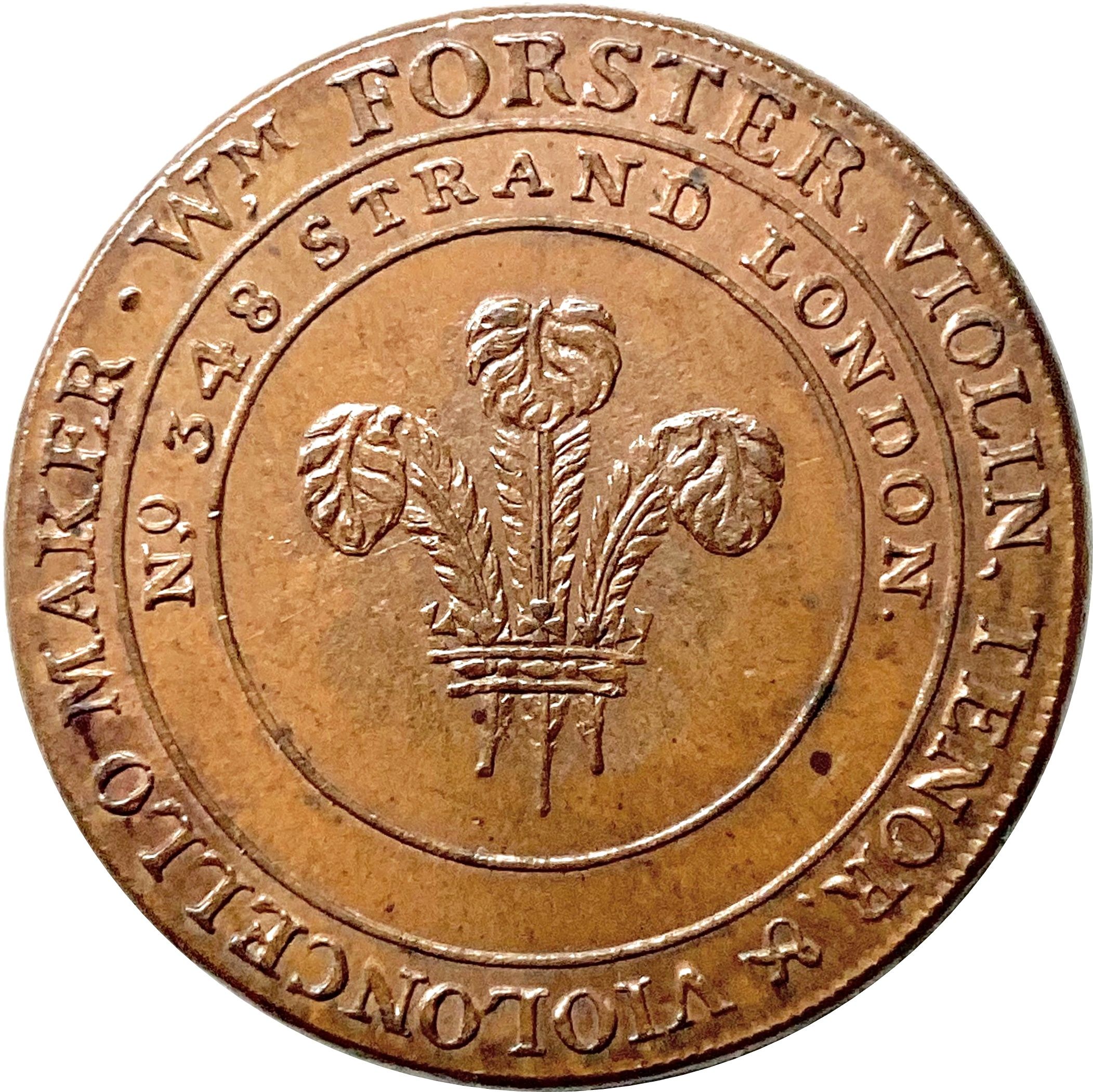 ½ Penny Middlesex - London / W. Forster reverse