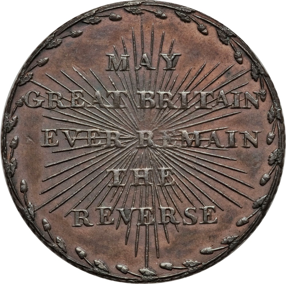 ½ Penny Middlesex - Map of France reverse