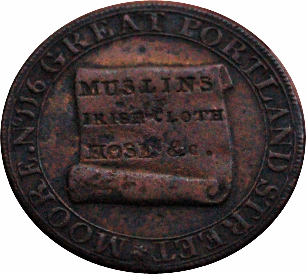½ Penny Middlesex - Moore's Lace Manufactory reverse