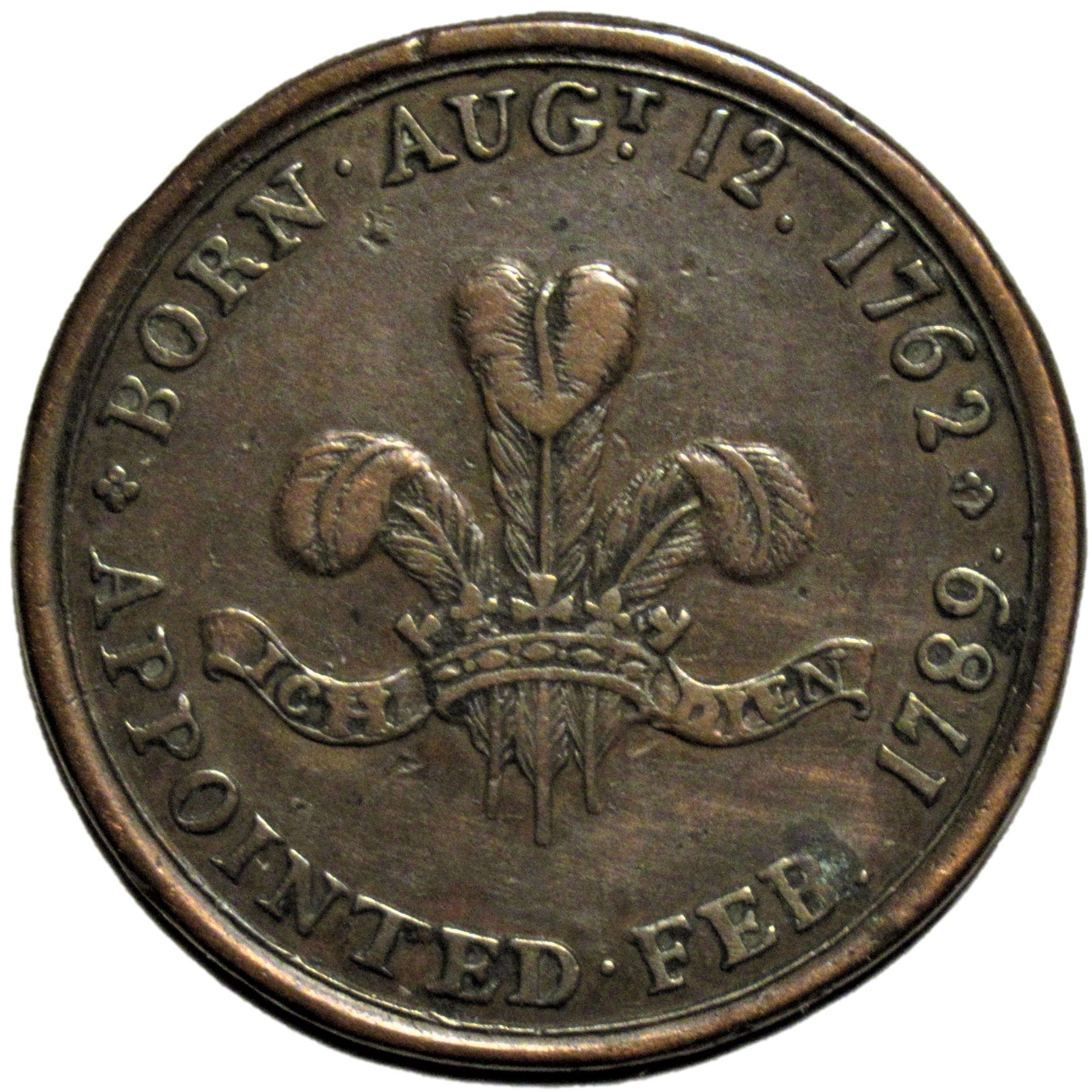 ½ Penny Middlesex - National Series / Prince of Wales reverse