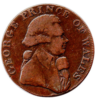 ½ Penny Middlesex - National Series / Prince of Wales obverse