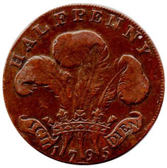 ½ Penny Middlesex - National Series / Prince of Wales reverse
