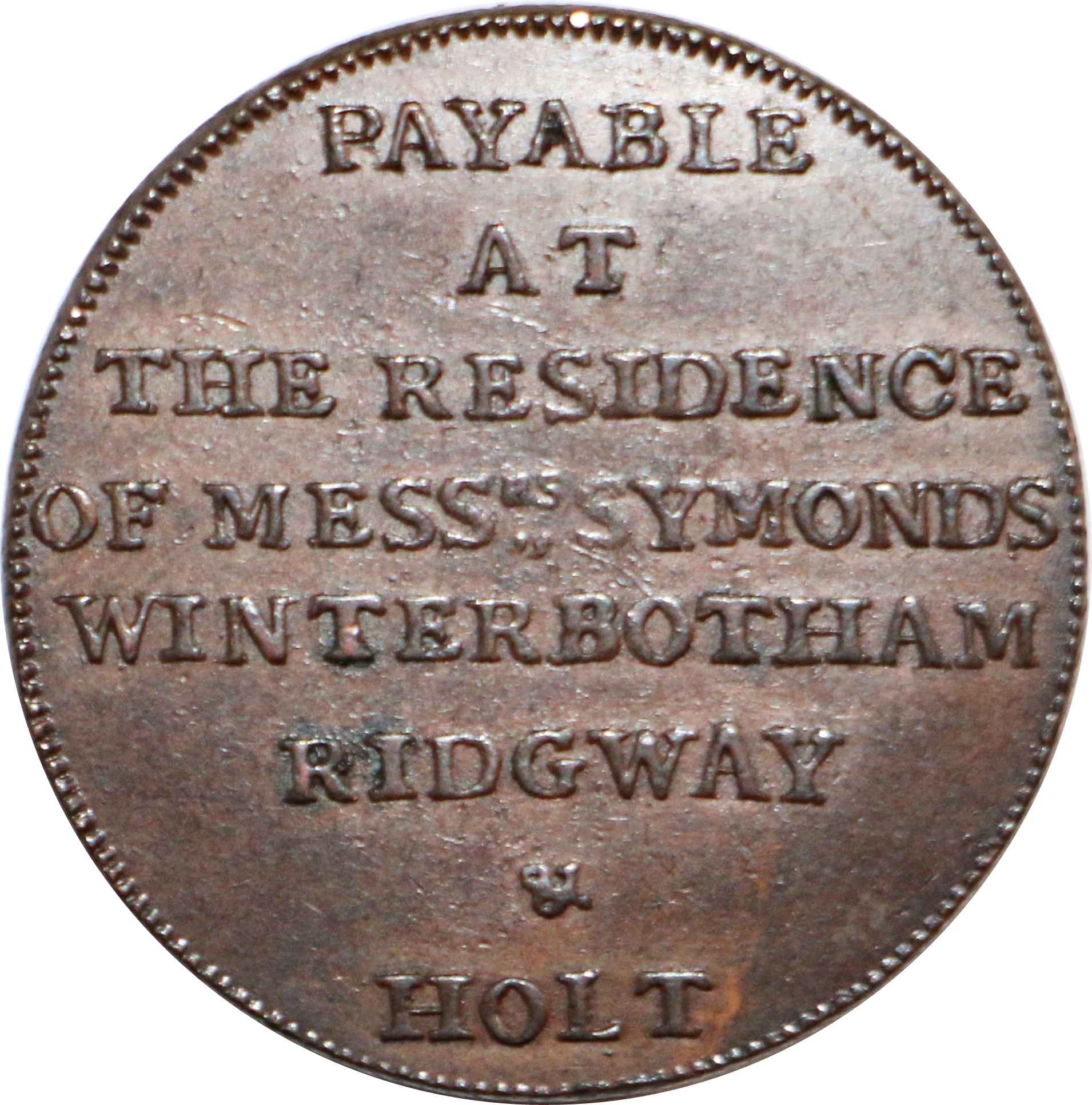 ½ Penny Middlesex - Newgate / Symonds reverse