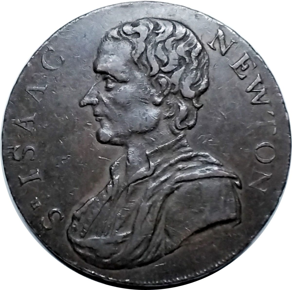 ½ Penny Middlesex - Political and Social Series / Newton obverse
