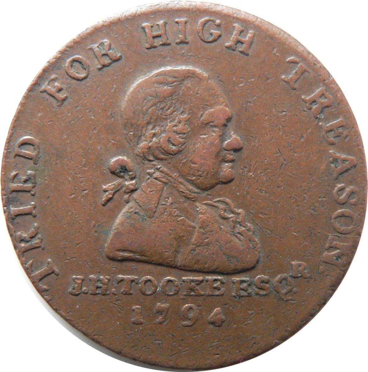 ½ Penny Middlesex - Political and Social series / Tooke obverse