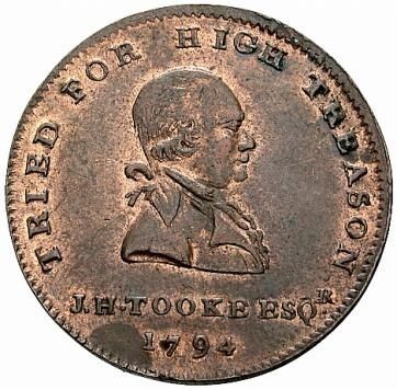 ½ Penny Middlesex - Political and Social series / Tooke obverse