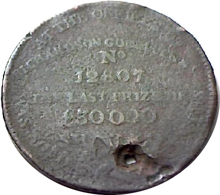 ½ Penny Middlesex - Richardson's / Fortune reverse