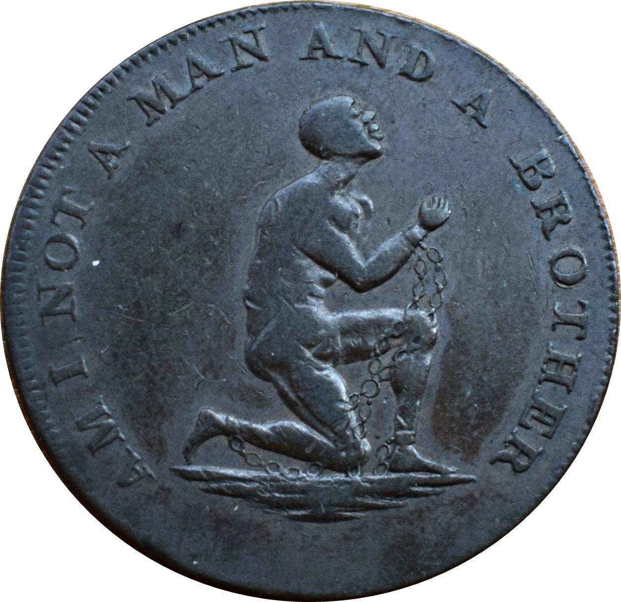 ½ Penny Middlesex - Slave obverse