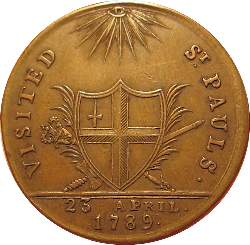 ½ Penny Middlesex - St. Pauls reverse