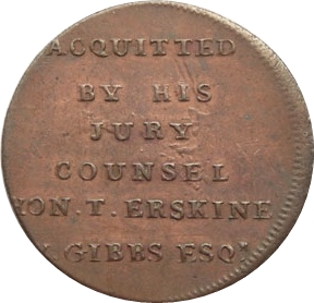 ½ Penny Middlesex - Thomas Hardy reverse
