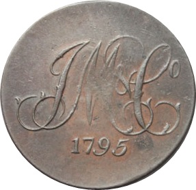 ½ Penny Middlesex – Whitfield's / Long Live The King reverse