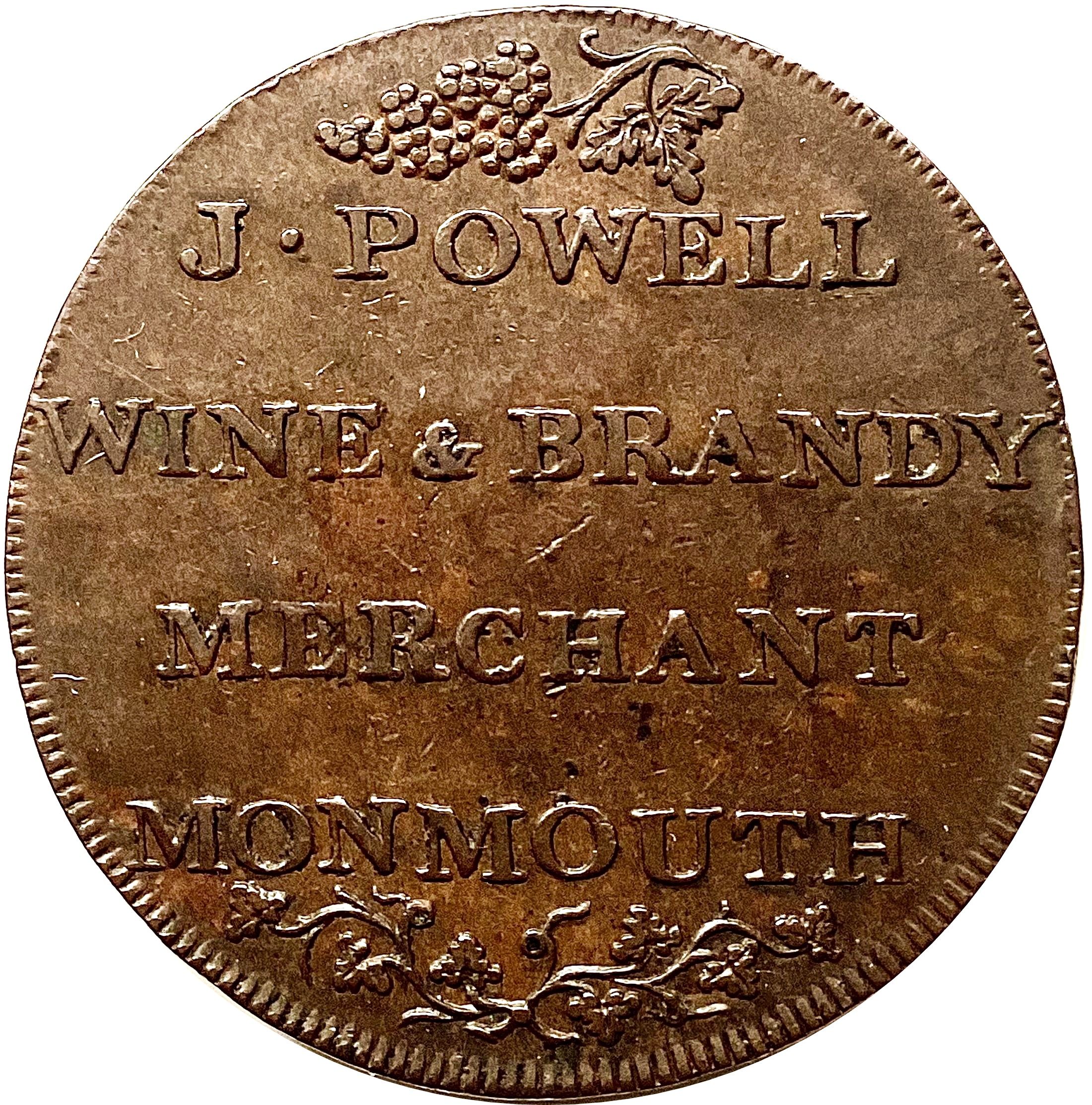 ½ Penny Monmouthshire - Monmouth / J. Powell reverse