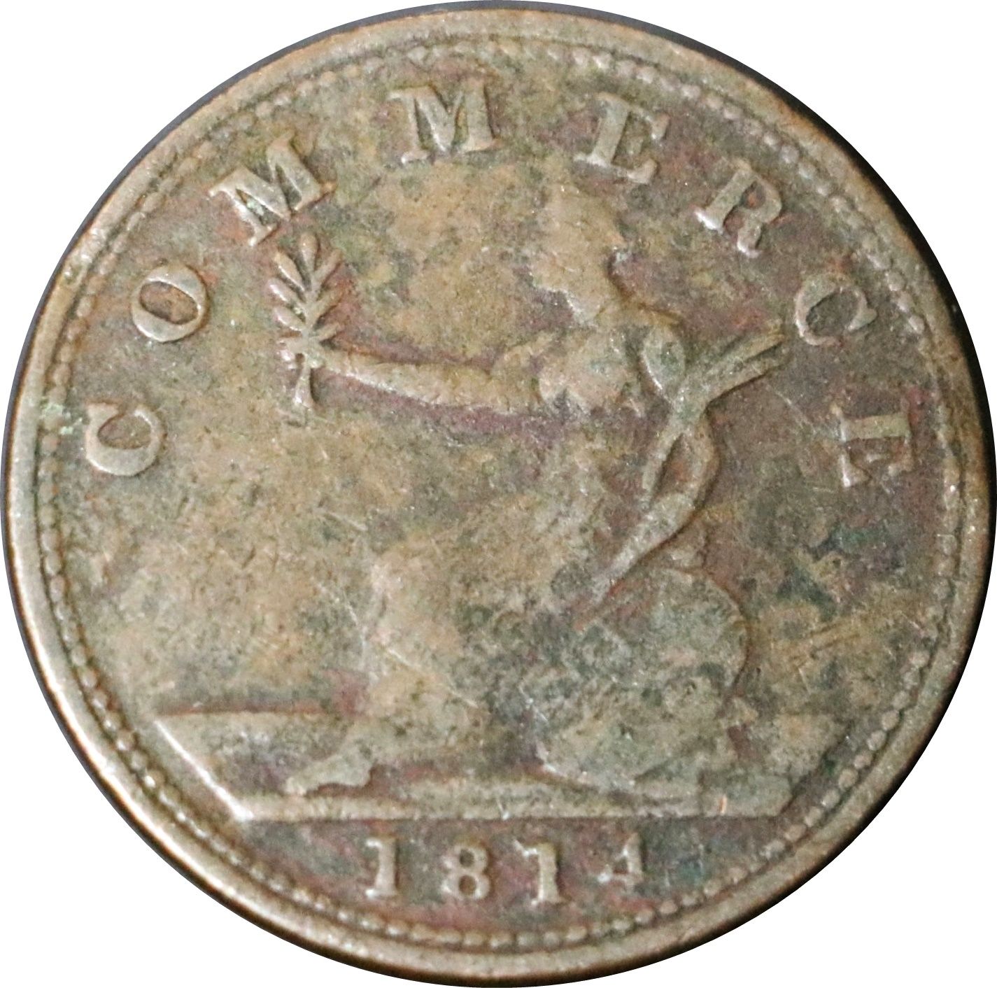 ½ Penny Non-local - Great Britain / Commerce reverse