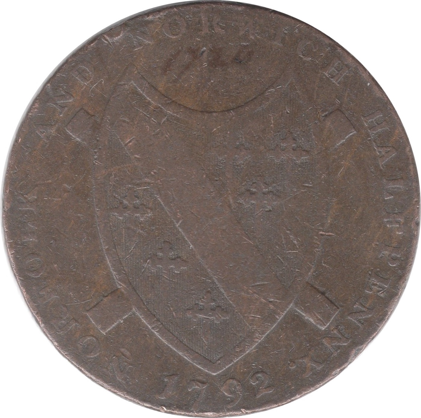 ½ Penny Norfolk - Norwich / Bolingbroke's reverse