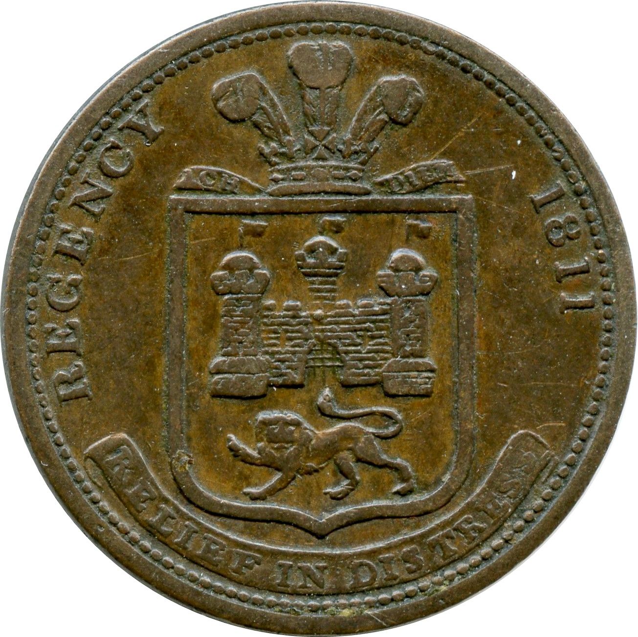 ½ Penny Norfolk - Norwich / Dunham and Yallop reverse