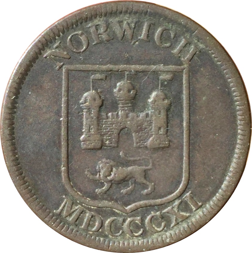 ½ Penny Norfolk - Norwich / Newton reverse
