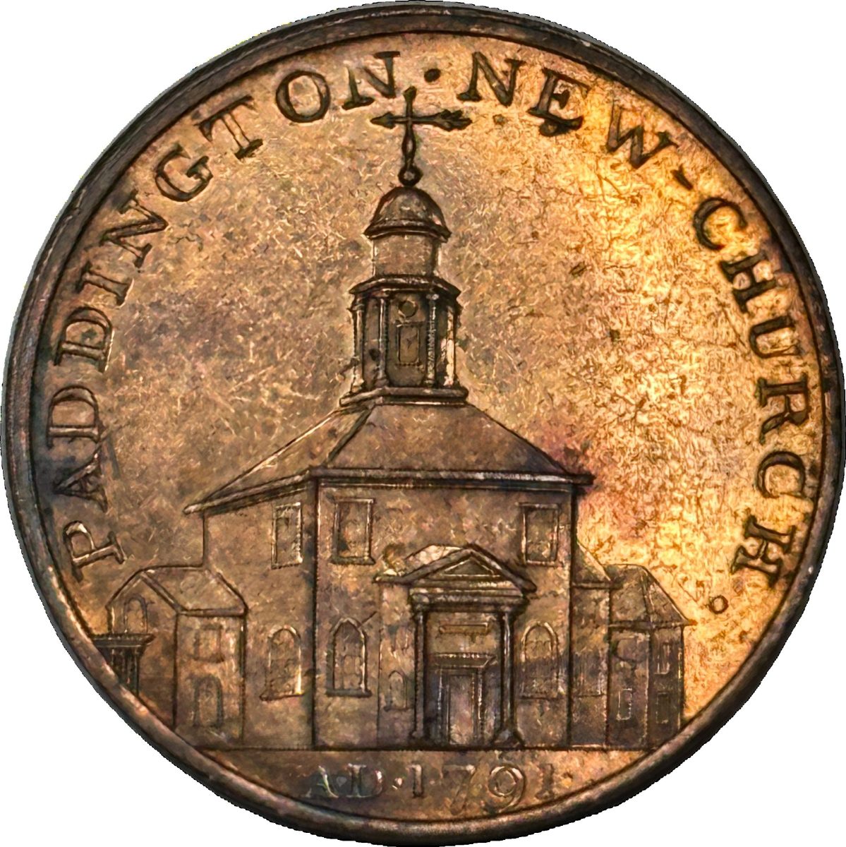 ½ Penny - Paddington New Church Middlesex - Skidmore obverse