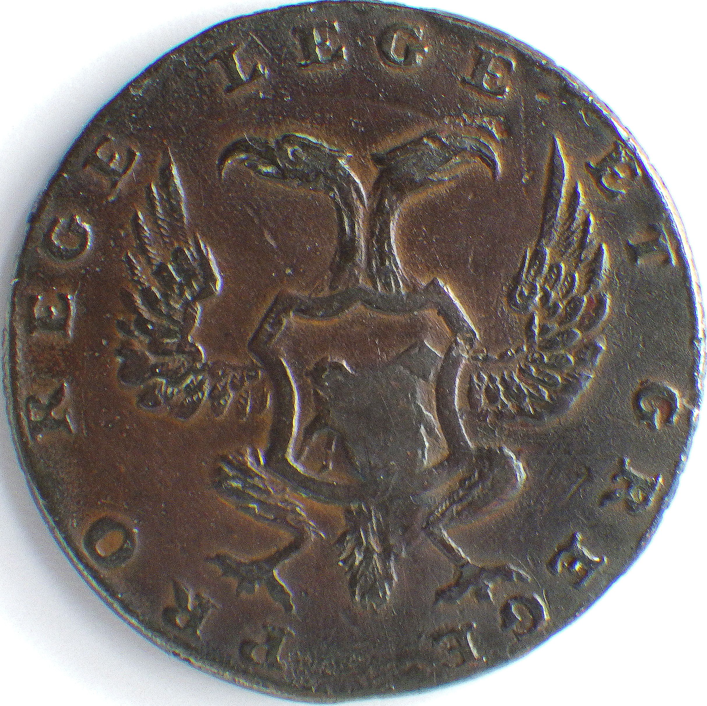 ½ Penny Perth - P. Maxwell reverse