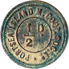 ½ Penny - Portsea Island Mutual Co-op reverse