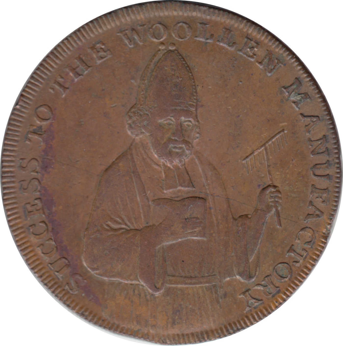 ½ Penny Shropshire - Shrewsbury / Bishop Blaze reverse