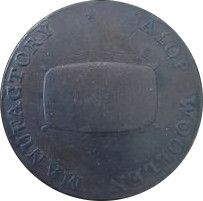 ½ Penny Shropshire - Shrewsbury / Woolpack reverse