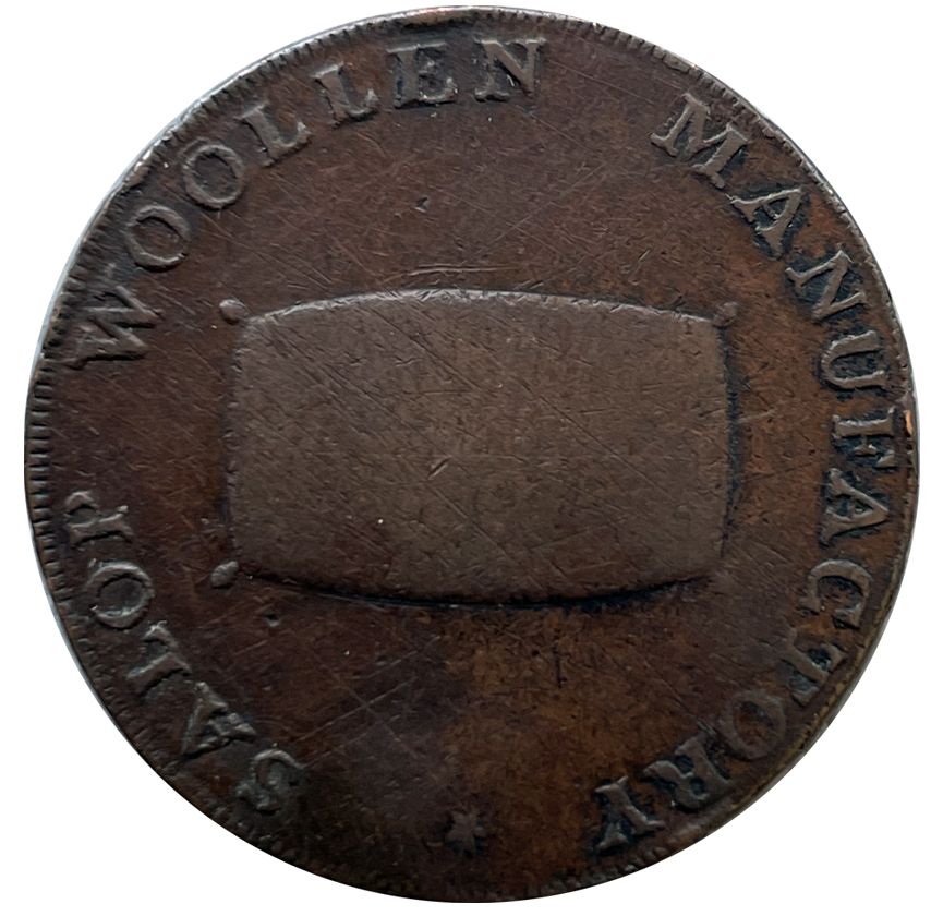 ½ Penny Shropshire - Shrewsbury / Woolpack reverse