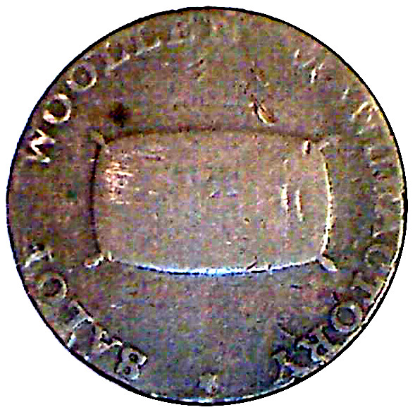 ½ Penny Shropshire - Shrewsbury / Woolpack reverse