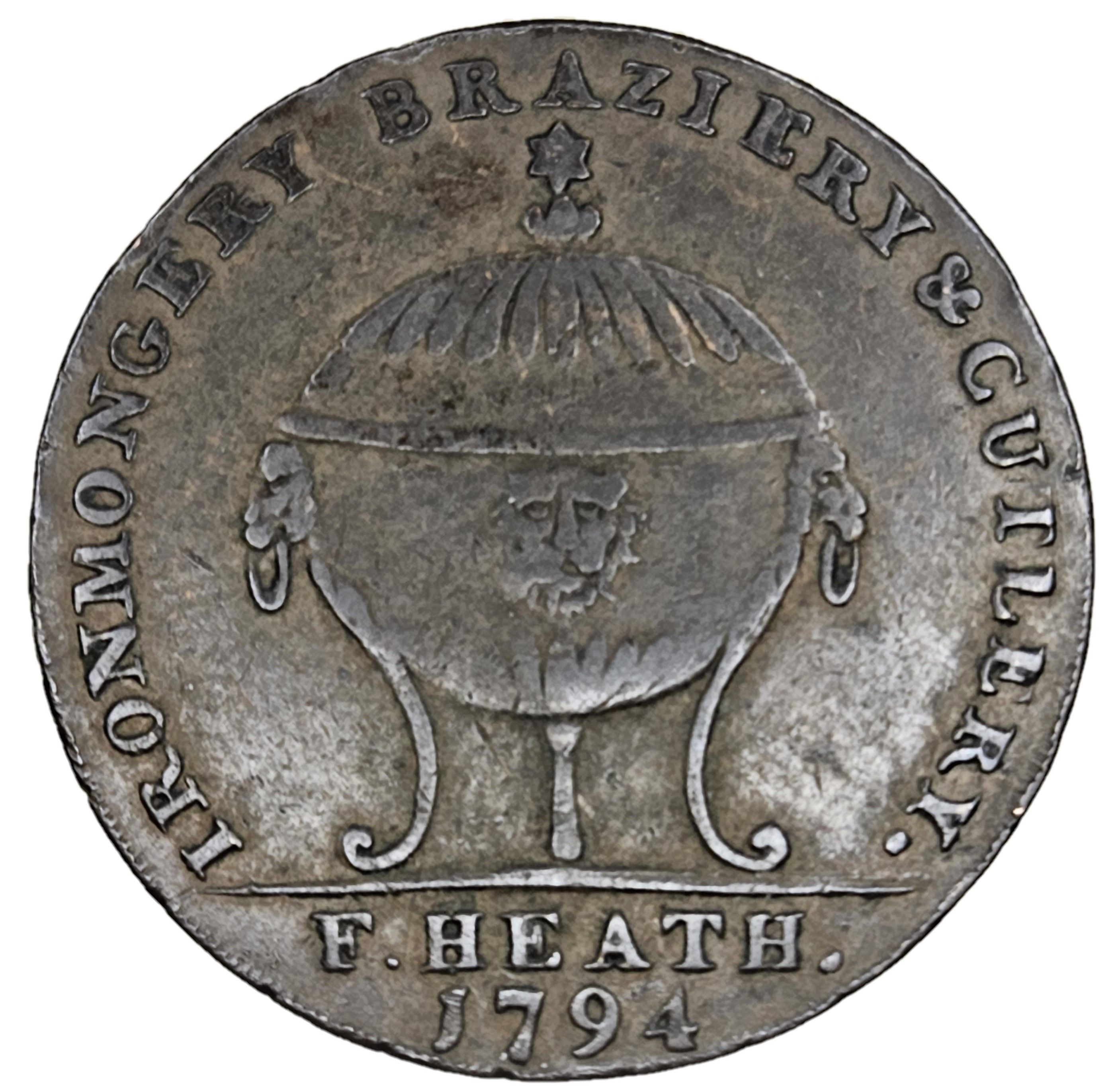 ½ Penny Somerset - Bath / F. Heath reverse