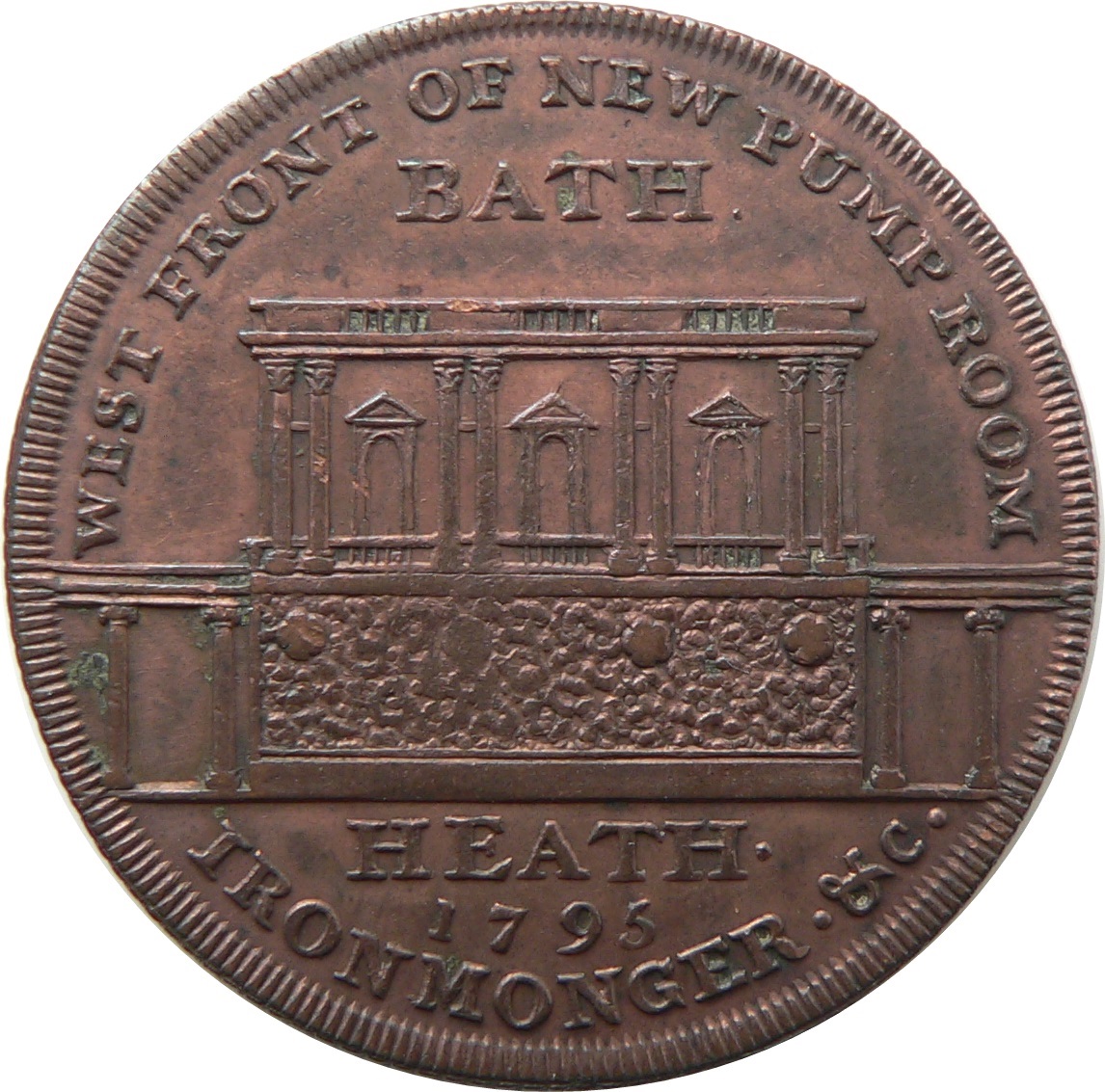 ½ Penny Somerset - Bath / F. Heath reverse