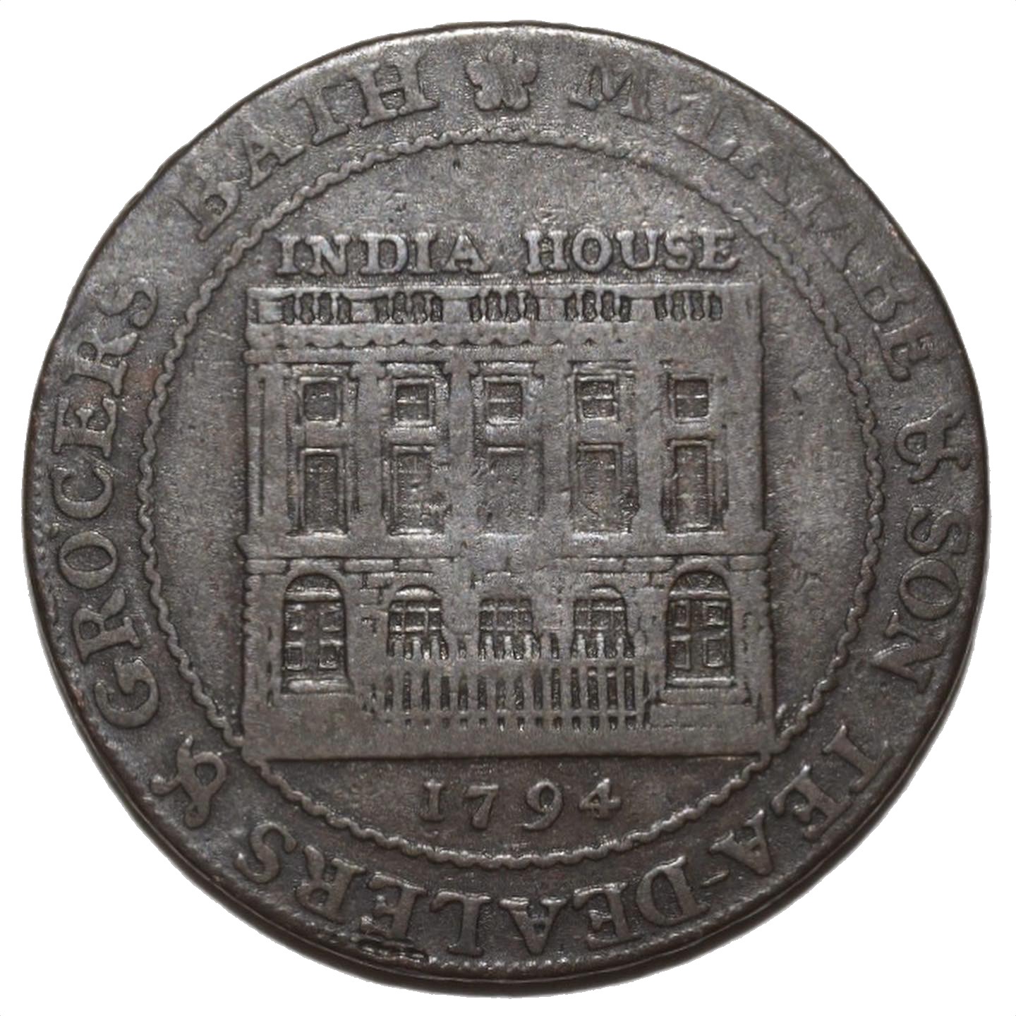 ½ Penny Somerset - Bath / M. Lambe and Son reverse