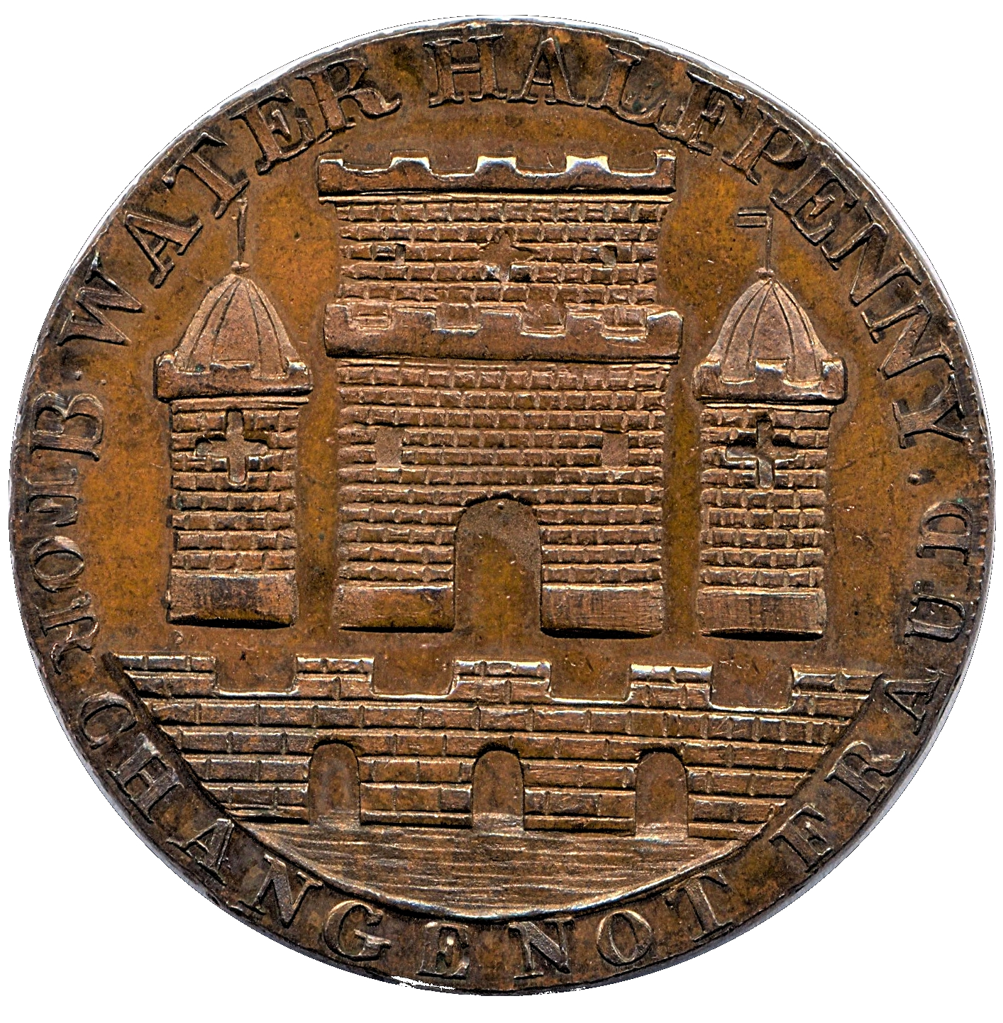 ½ Penny Somerset - Bridgwater / I. Holloway reverse
