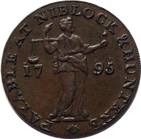 ½ Penny Somerset - Bristol / Niblock and Hunter's reverse