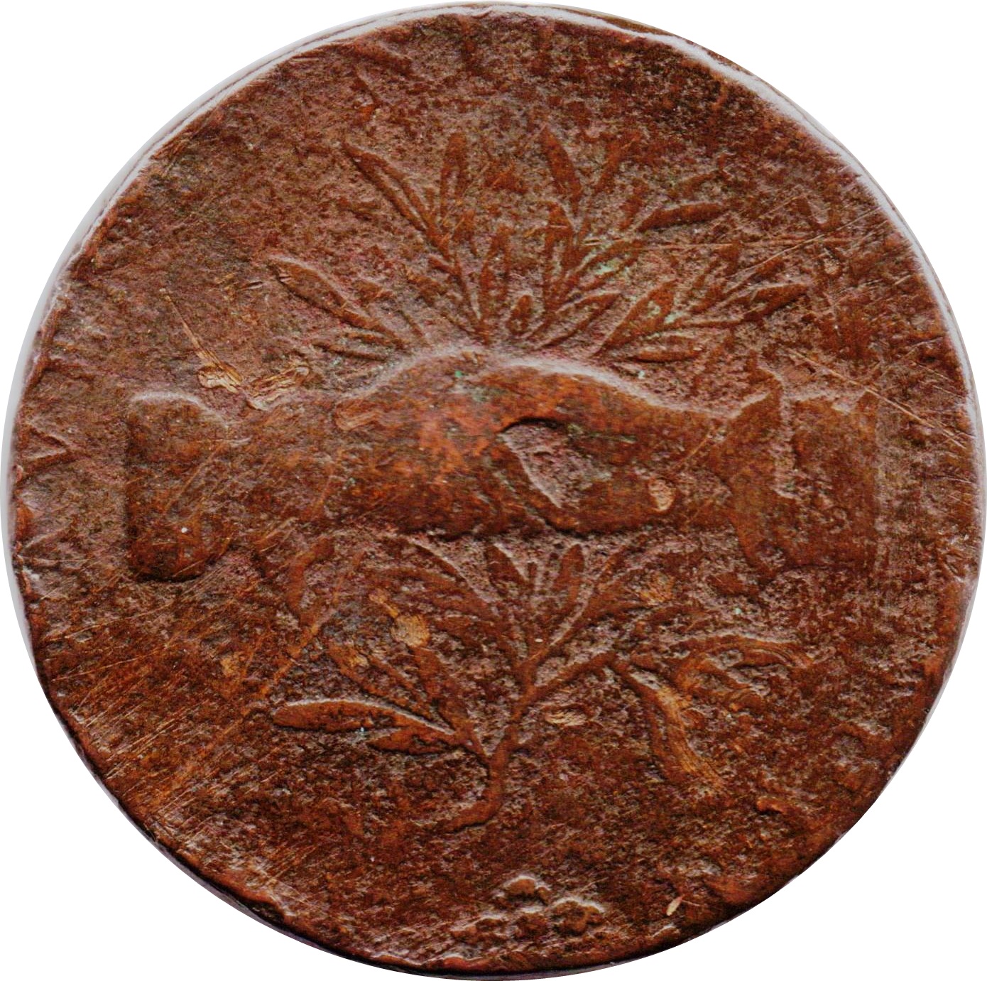 ½ Penny Staffordshire – Leek / Commercial reverse