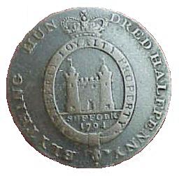 ½ Penny Suffolk - Blything / Yeomanry reverse