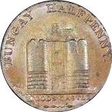 ½ Penny Suffolk - Bungay / Castle obverse
