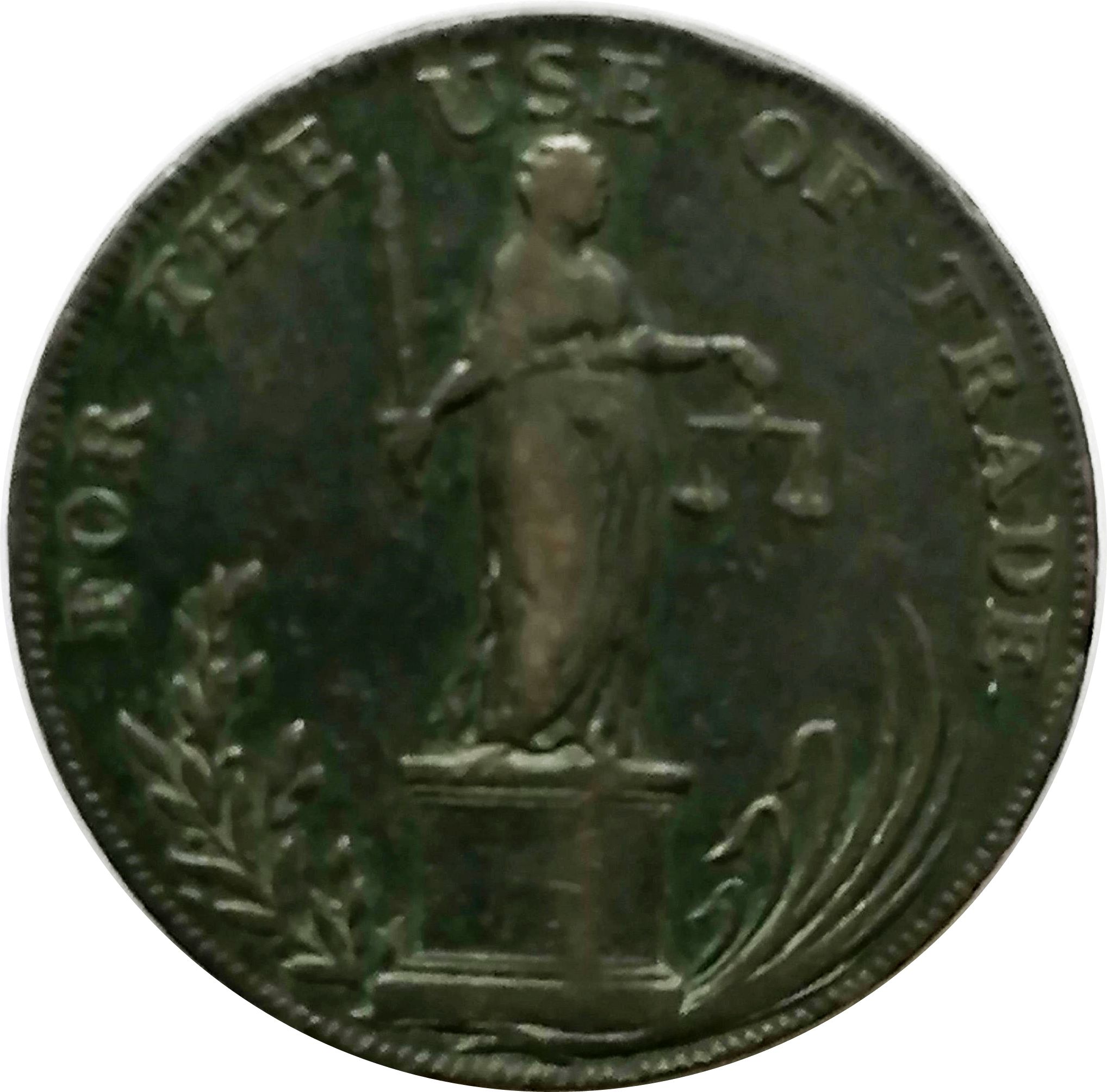 ½ Penny Suffolk - Bungay / Justice reverse