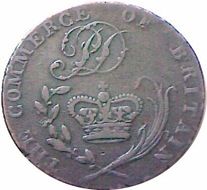 ½ Penny Suffolk - Bury / P. Deck reverse