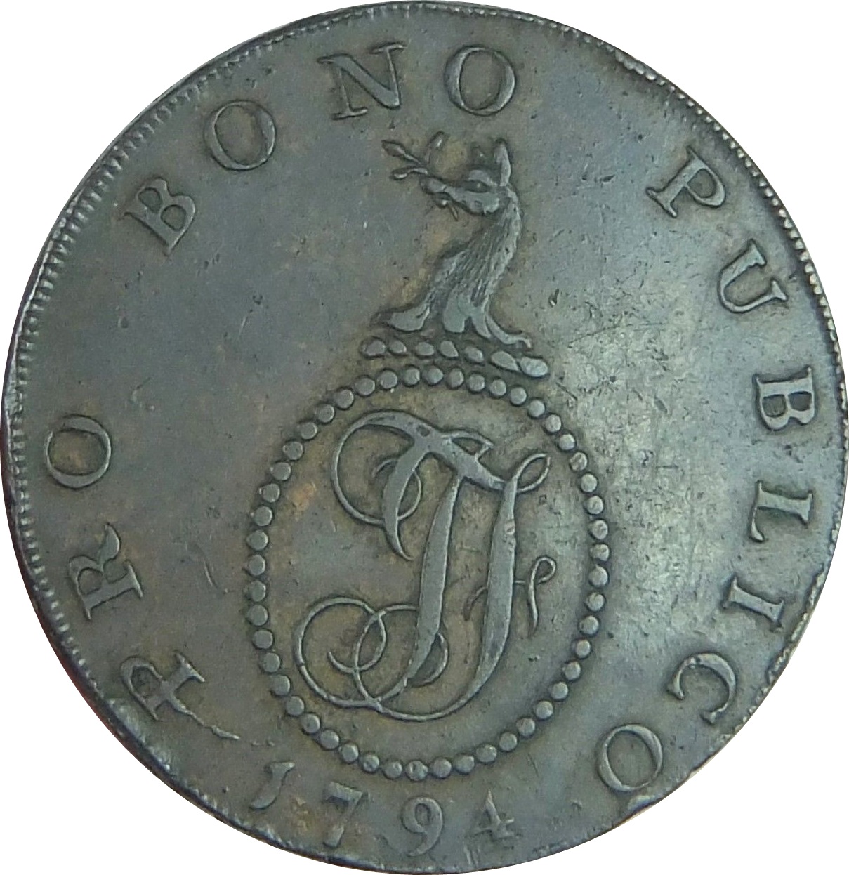½ Penny Suffolk – Haverhill reverse