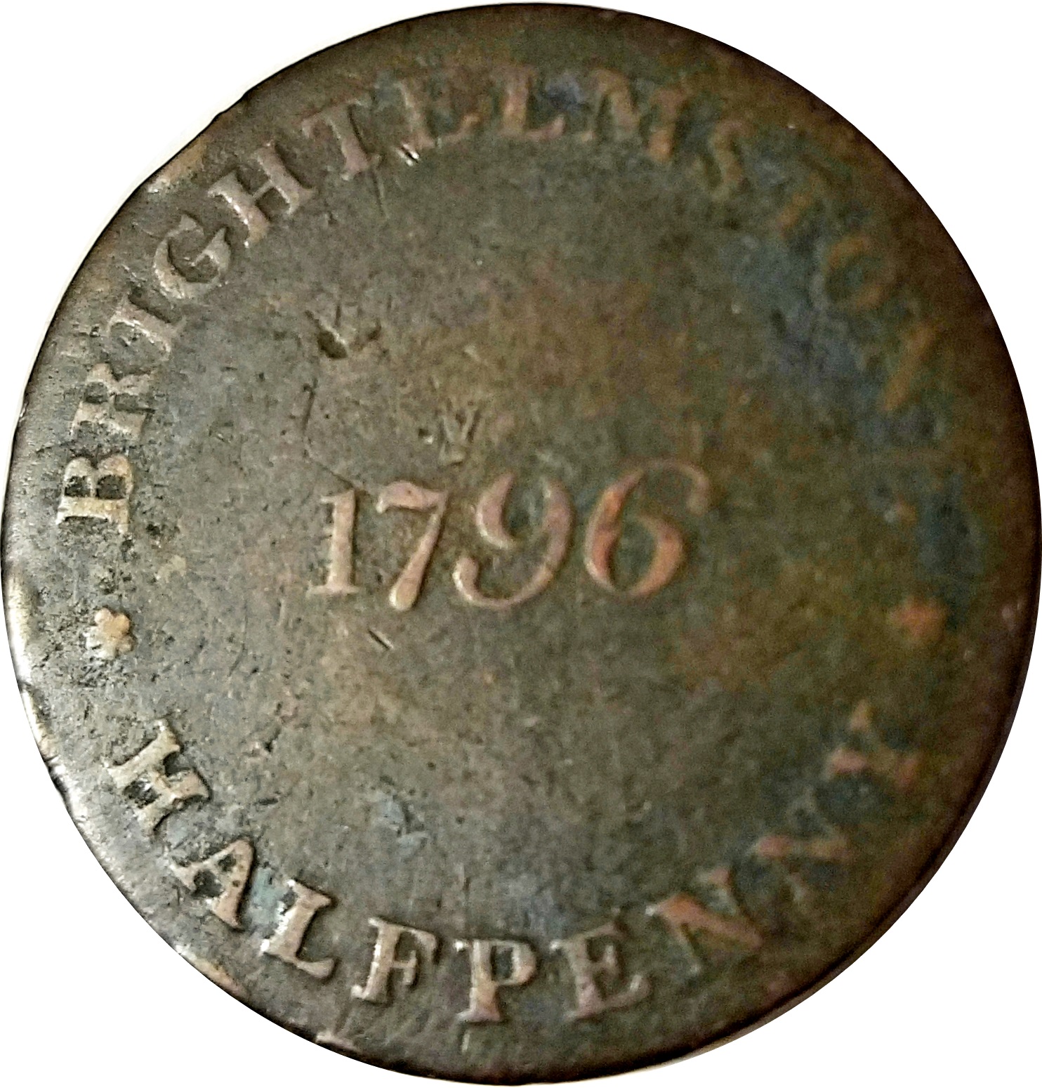 ½ Penny Sussex - Brightelmstone / W. Mighell reverse