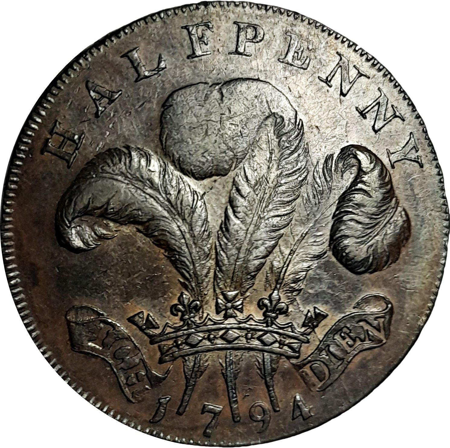 ½ Penny Sussex – Brighton / Prince of Wales reverse