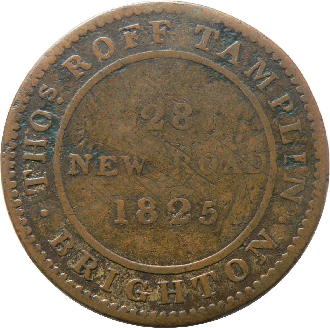½ Penny Sussex - Brighton / Tamplin reverse