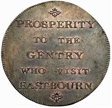 ½ Penny Sussex - Eastbourne / Fisher's Library & Lounge reverse