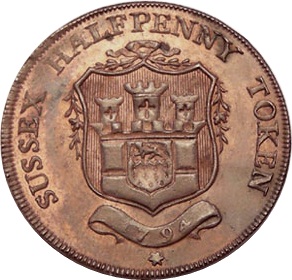 ½ Penny Sussex - Frant / G. Ring reverse