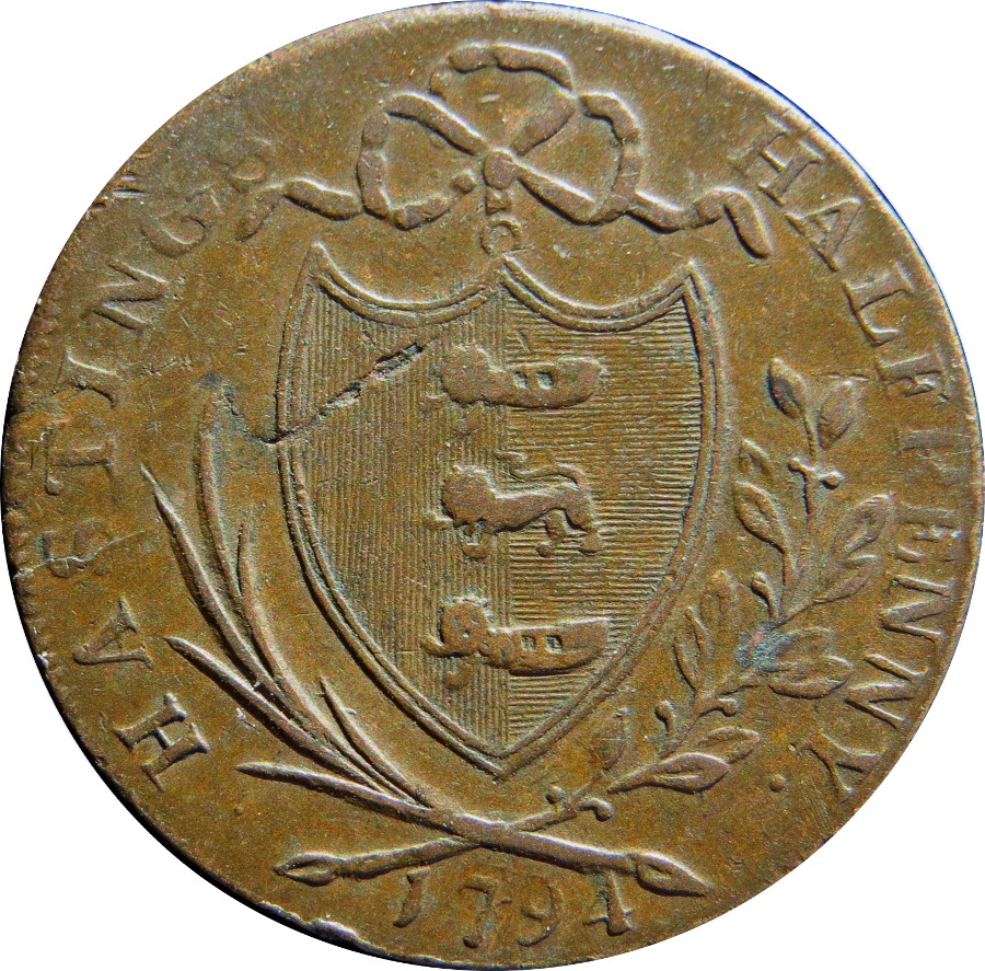 ½ Penny Sussex - Hastings reverse
