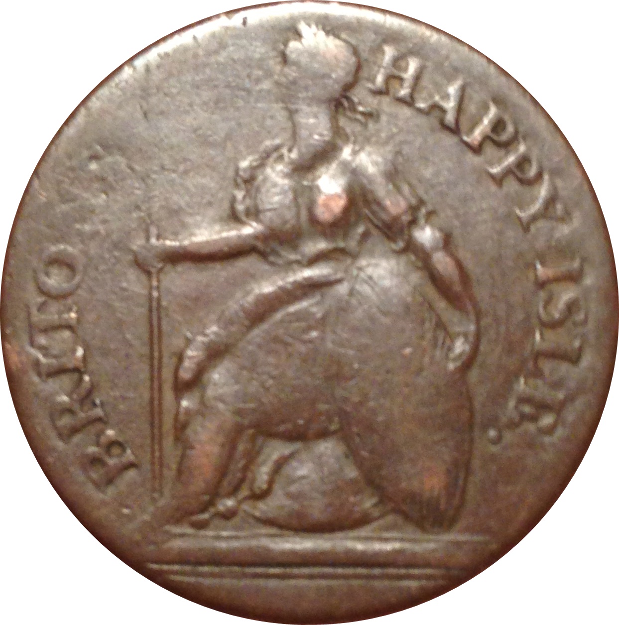 ½ Penny Thomas Seymour - Britons Happy Isle reverse