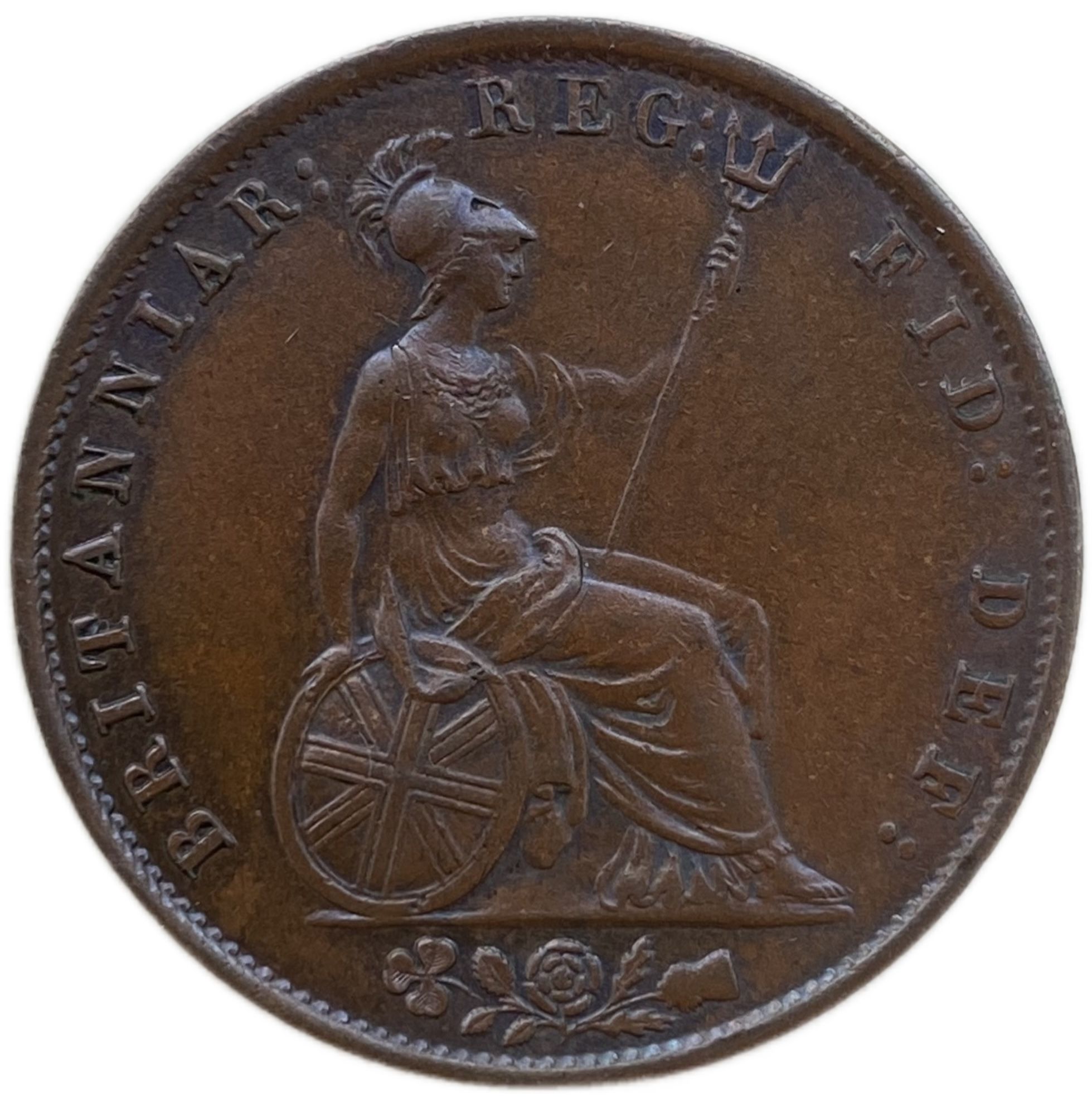 ½ Penny - Victoria 1st portrait reverse