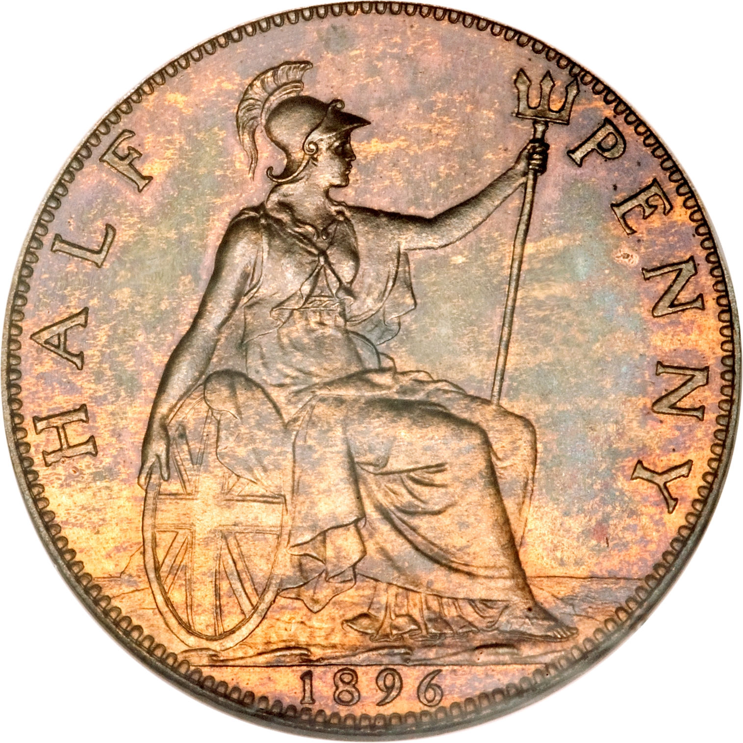 ½ Penny - Victoria 3rd portrait reverse