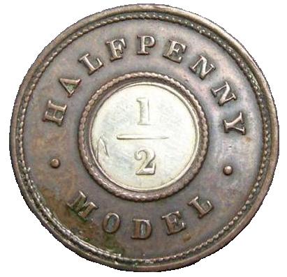 ½ Penny - Victoria Model reverse