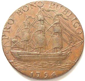 ½ Penny Warwickshire - Birmingham reverse